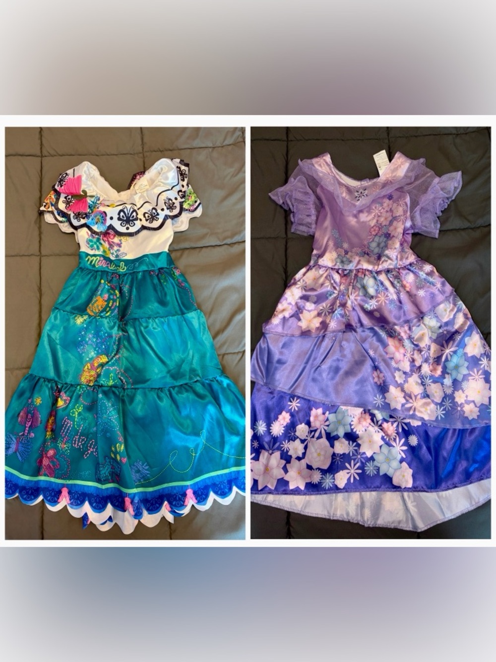 Two Disney Princess Mirabel Madrigal Encanto Costume Dresses 4-6X